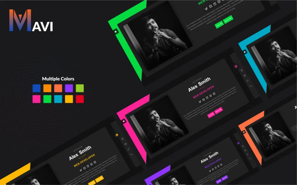 Mavi – Modèle de site Web React pour portfolio personnel