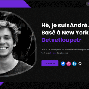 Modèle de site web pour portfolio personnel React