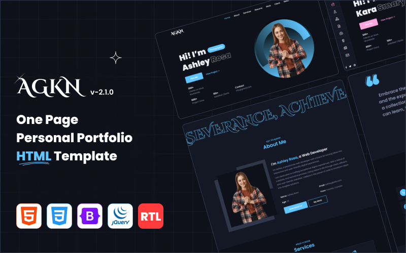 AGKN – Modèle HTML de portfolio personnel