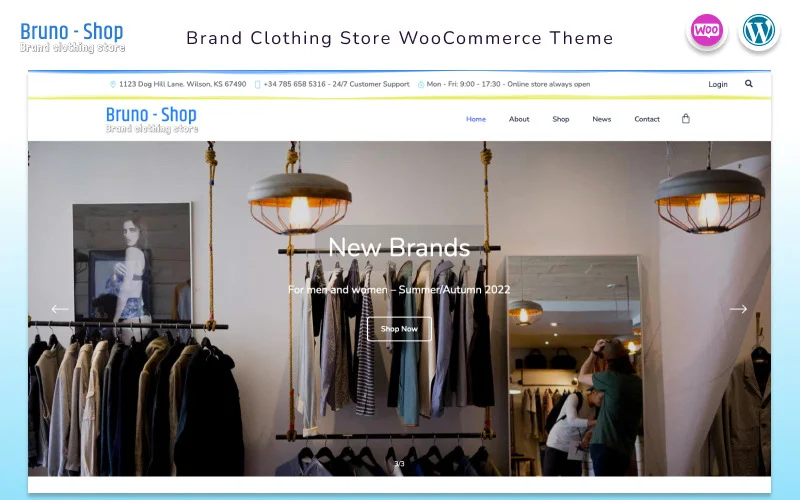 Bruno-Shop – Thème WooCommerce pour magasin de vêtements multifonctionnel
