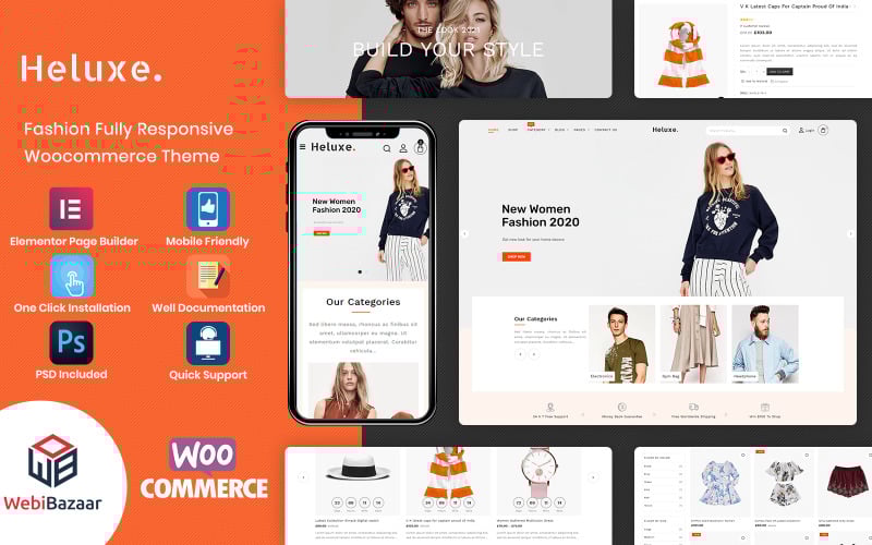 Heluxe – Thème WooCommerce pour la conception de boutiques de mode