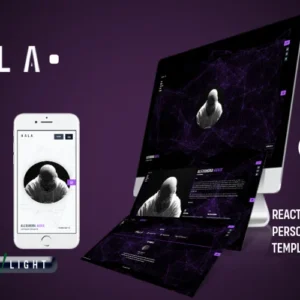 Modèle de site Web de portfolio personnel Kala React