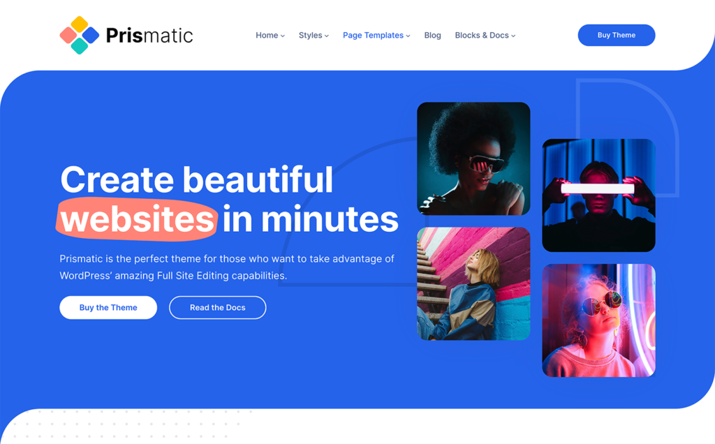 Prismatic – Thème WordPress pour l’édition complète de sites d’agences créatives