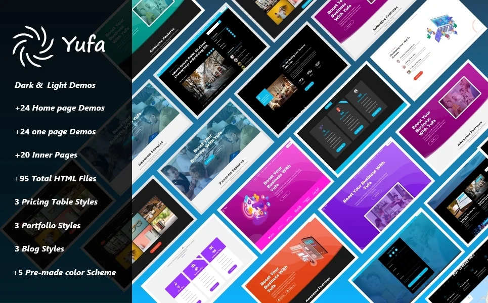 Yufa – Modèle de site Web HTML 5 polyvalent pour solutions informatiques et services aux entreprises