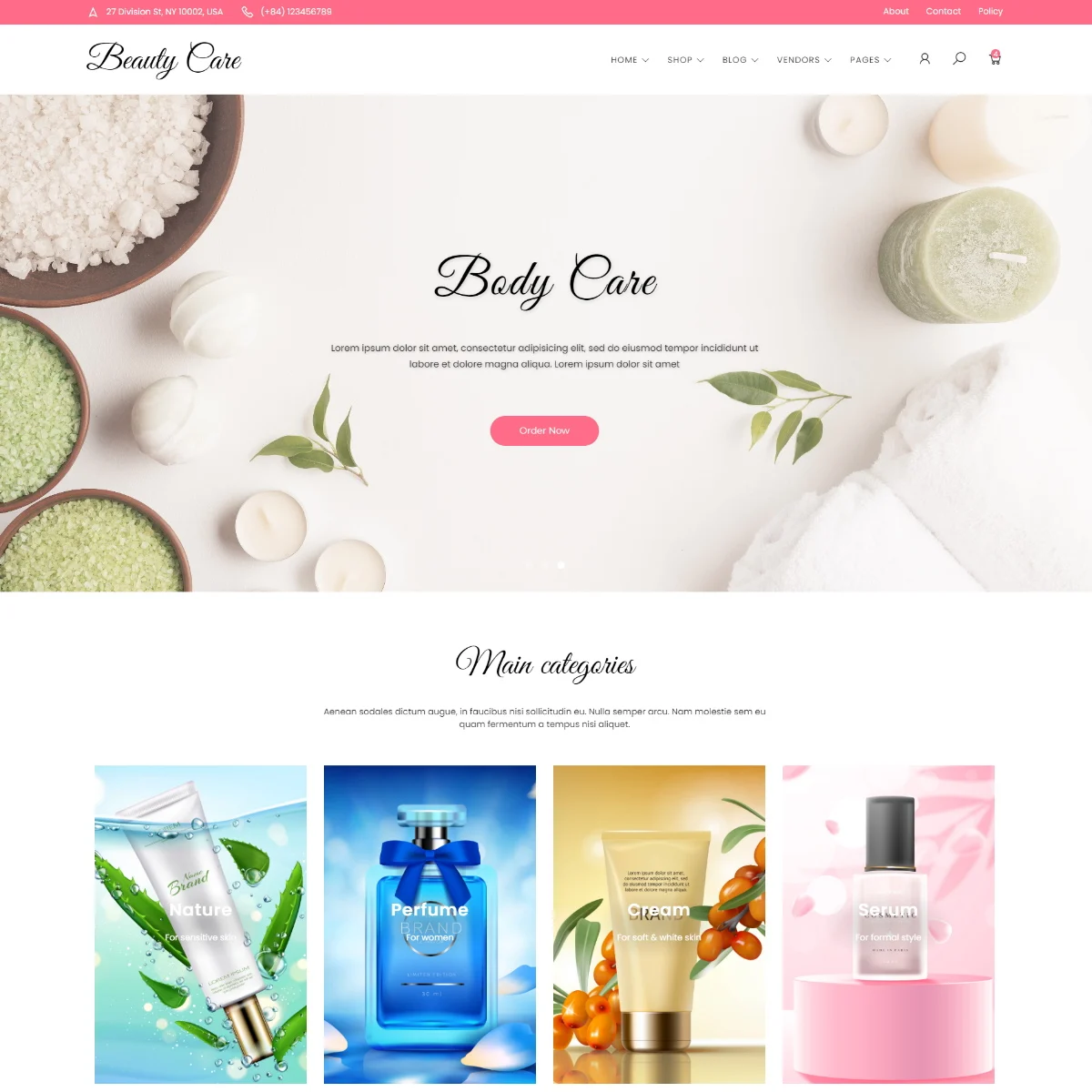 Soins de beauté – Le thème WordPress Elementor Cosmetic & Spa Thème WordPress