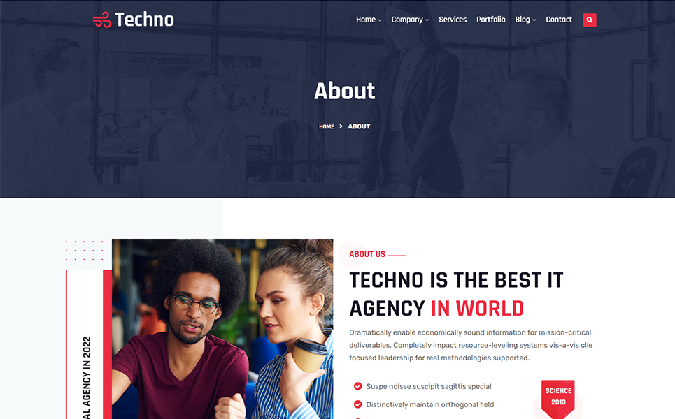 Thème WordPress pour agence numérique et agence informatique