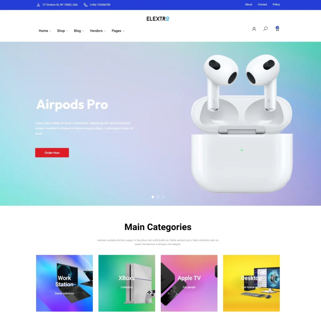 Elextro – Thème WordPress Elementor pour magasin d’informatique et d’électronique