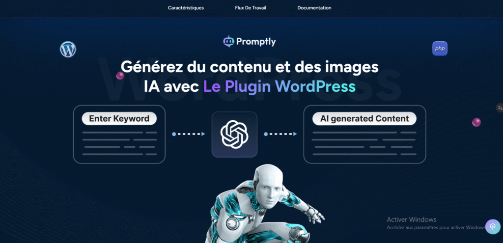 Promptly – Plugin WordPress pour le générateur de contenu et d’images IA