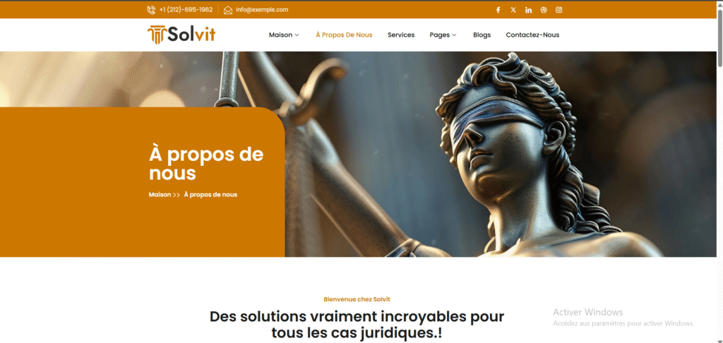 Thème WordPress pour cabinets d’avocats et avocats