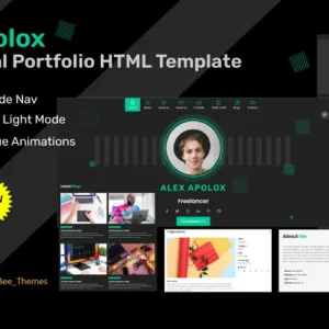 Apolox - Modèle HTML de page de destination pour portfolio personnel