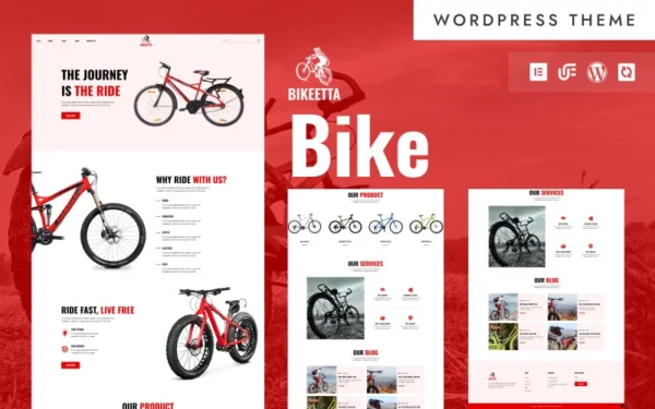 Bikeetta - Thème WooCommerce Elementor pour magasin de vélos haut de gamme