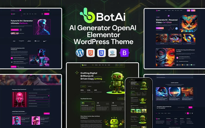 BotAi – Thème WordPress pour agences et technologies d’IA