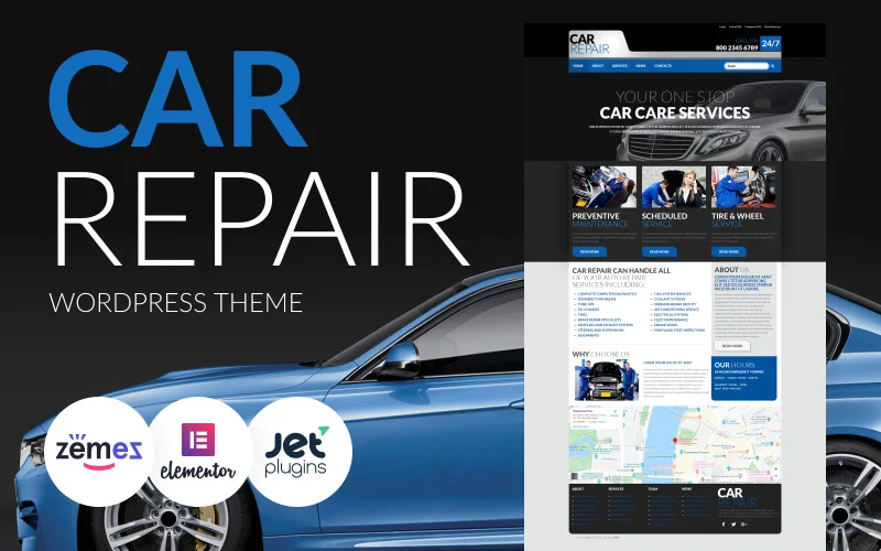 Réparation automobile – Thème WordPress pour voitures