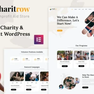 Charitrow - Thème WordPress pour les associations caritatives, à but non lucratif et les dons