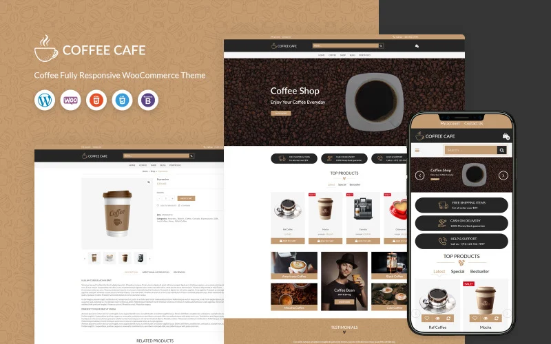 Café Café – Modèle WooCommerce Thème WooCommerce