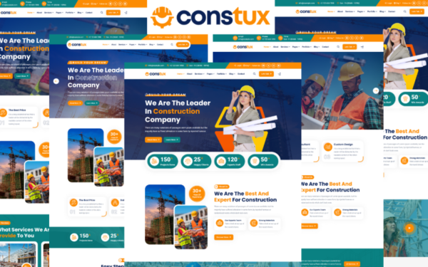 Constux - Modèle HTML5 de site Web de construction