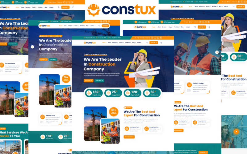 Constux – Modèle HTML5 de site Web de construction