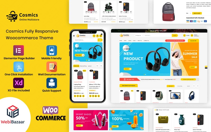 Cosmics – Thème WooCommerce pour boutique électronique premium polyvalente