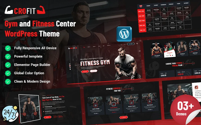 Crofit – Thème WordPress pour salle de sport et centre de fitness