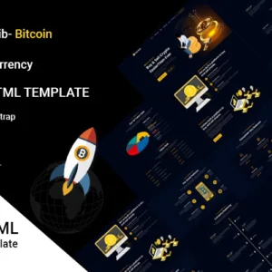 Modèle HTML5 pour site web de cryptomonnaies ICO et Bitcoin