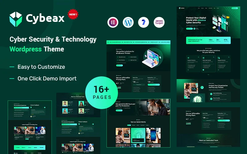 Cybeax – Thème WordPress pour la protection de la cybersécurité et l’IA
