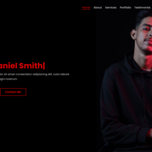 Modèle de page de destination du portfolio html personnel de Daniel