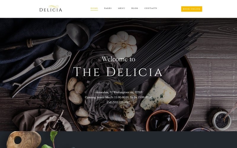 Delicia – Thème WordPress réactif pour restaurant