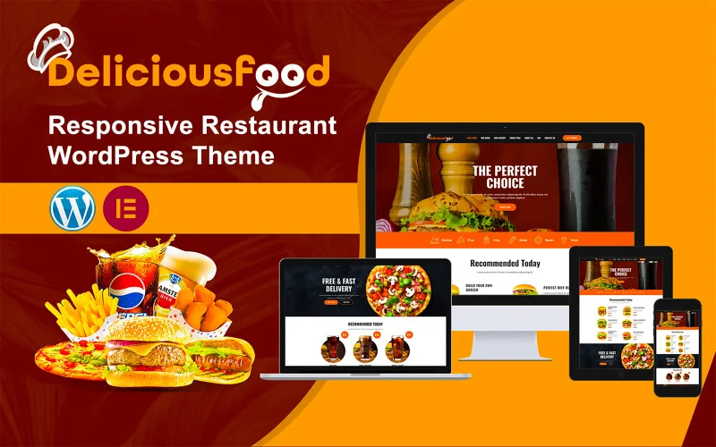 Thème WordPress réactif pour restaurant Deliciousfood