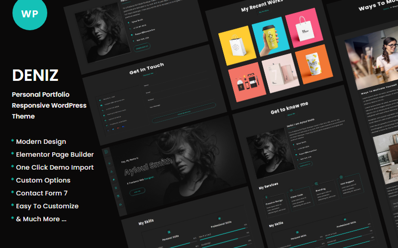 Deniz – Thème WordPress pour portfolio personnel