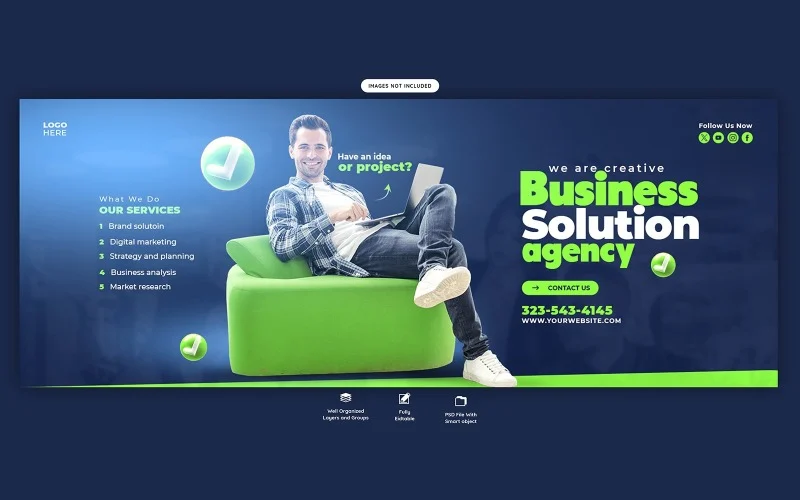 agence-de-marketing-numérique-bannière-couverture-modèle