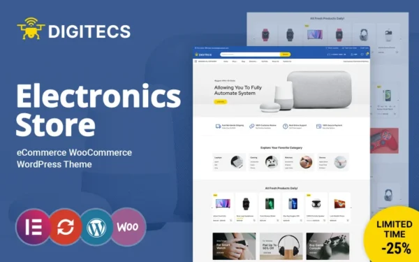 Digitecs - Thème WooCommerce pour l'électronique et les appareils mobiles