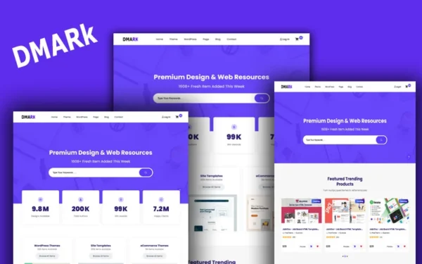 DMARK - Modèle de site Web Bootstrap5 pour la place de marché numérique HTML5