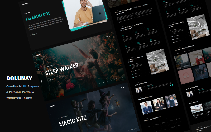 Dolunay – Thème WordPress créatif, polyvalent et personnel pour portfolio