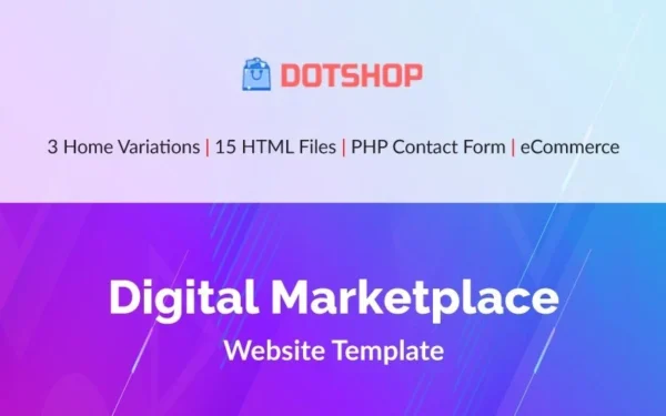 DotShop – Modèle de site Web pour une place de marché numérique