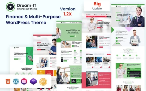 DreamIT - Thème WordPress polyvalent et dédié à la finance d'entreprise
