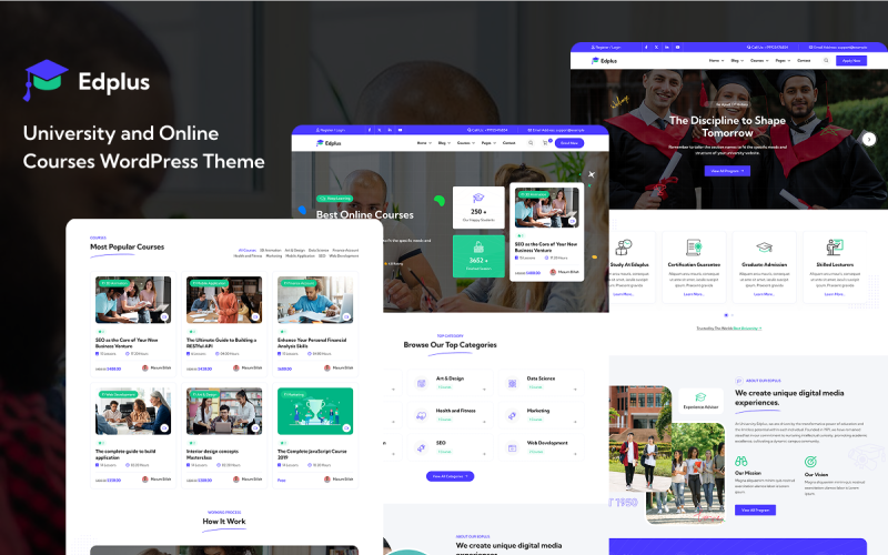 Edplus – Thème WordPress LMS pour les universités et les cours en ligne