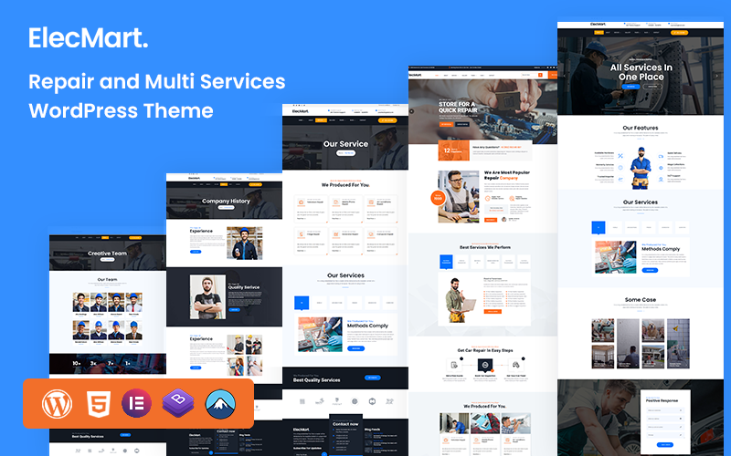 Elecmart – Thème WordPress multiservices de réparation