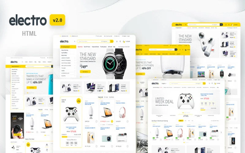 Modèle de site Web de commerce électronique électronique (HTML)