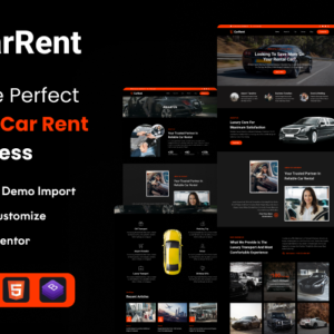 EZ Car Rent : Thème WordPress ultime pour la location et la réservation de voitures