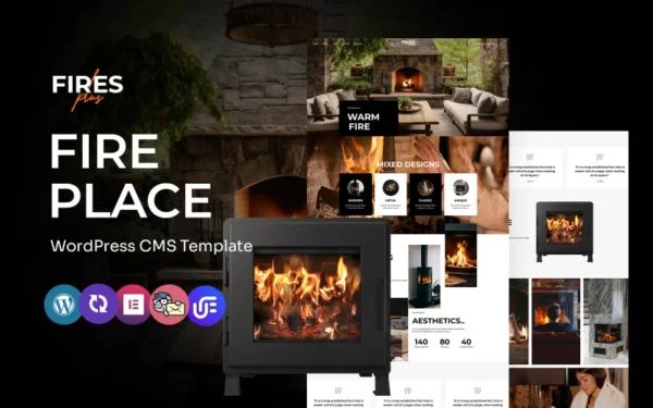 FiresPlus - Thème WordPress Elementor polyvalent pour cheminée