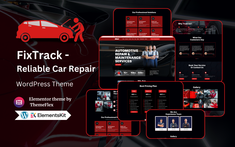 FixTrack – Thème WordPress fiable pour la réparation automobile