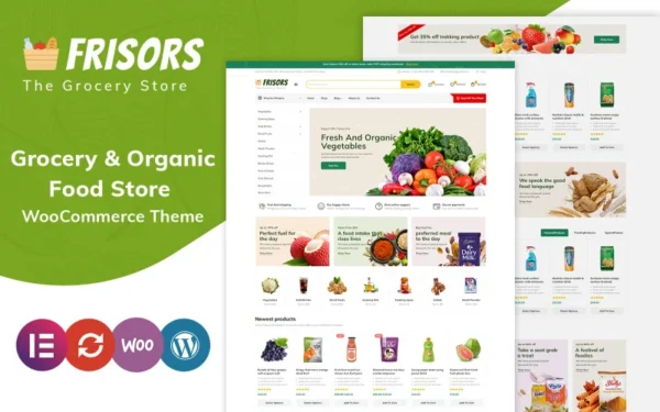 Frisors - Thème WooCommerce Elementor pour épicerie et magasin d'alimentation biologique