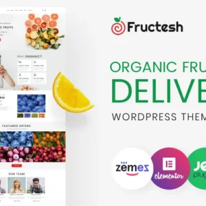 Fructesh - Livraison de fruits biologiques Thème WordPress Elementor moderne et polyvalent Thème WordPress