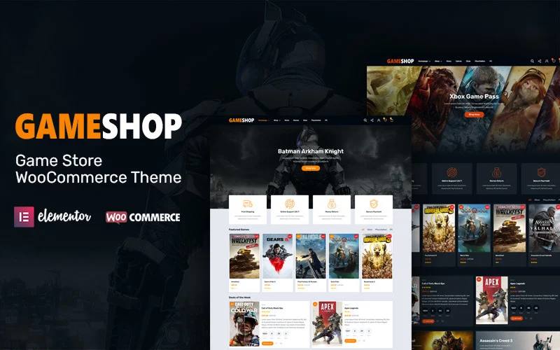 GameShop – Thème WordPress WooCommerce pour magasin de jeux Thème WooCommerce