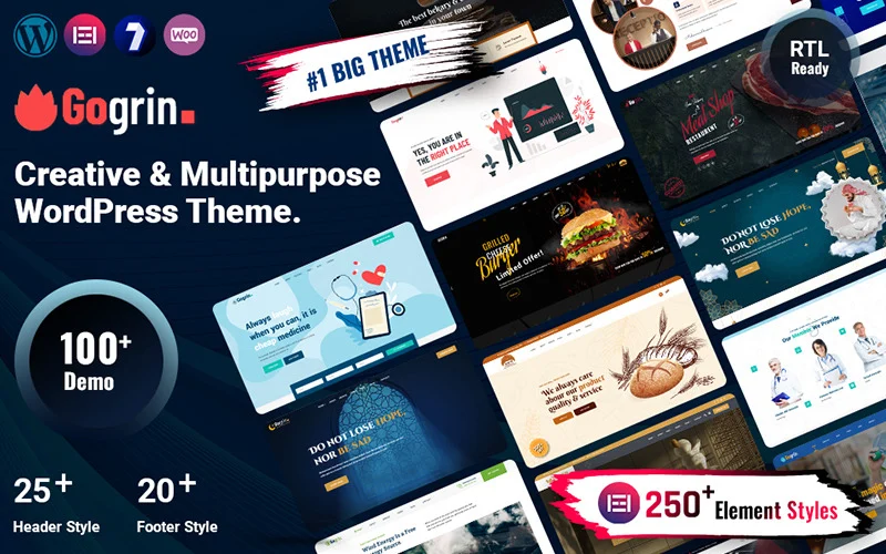 Gogrin – Thème WordPress réactif, créatif et polyvalent