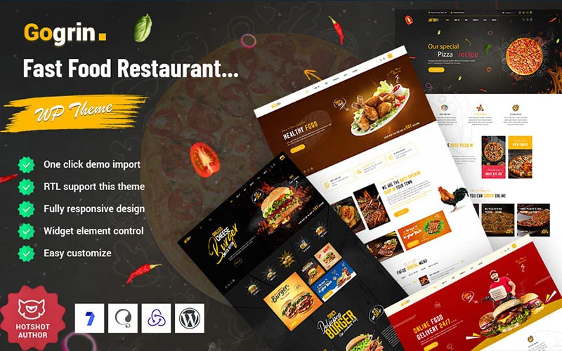 Gogrin – Thème WordPress pour restauration rapide
