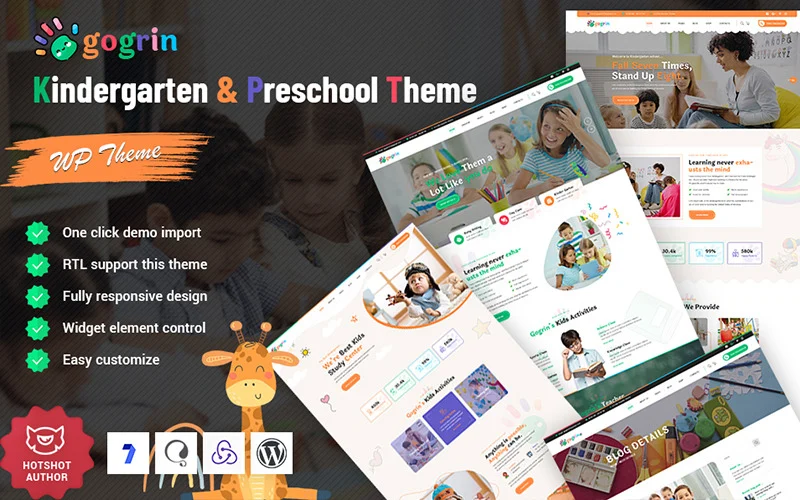 Gogrin – Thème WordPress pour maternelle et pré-scolaire