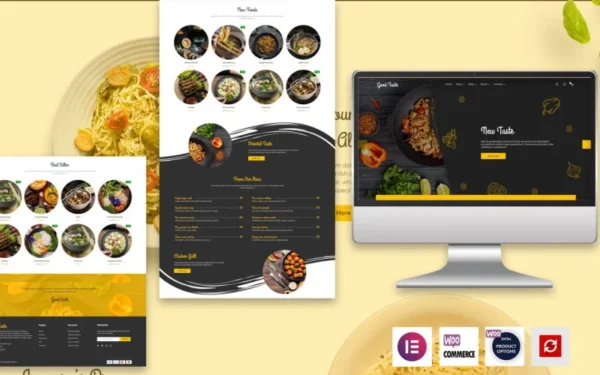 GoodTaste - Le thème WooCommerce du restaurant Elementor Thème WooCommerce