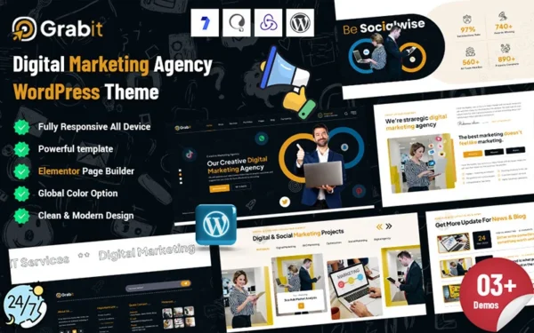 Grabit - Thème WordPress pour le marketing numérique