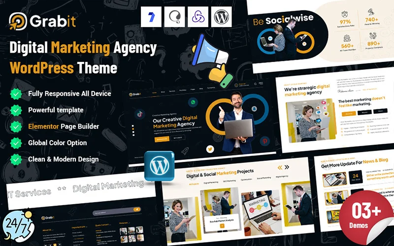 Grabit – Thème WordPress pour le marketing numérique